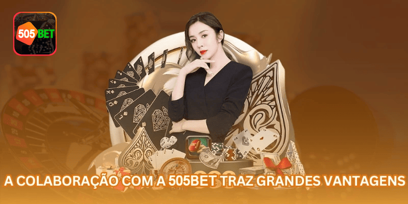 Área de distribuição e parcerias na 505BET com visual organizado, saldo em R$ e experiência voltada ao Brasil.
