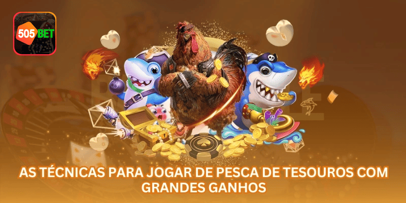 Exemplo de tela de Caça Tesouros no Oceano em uma plataforma de entretenimento online com foco em praticidade.